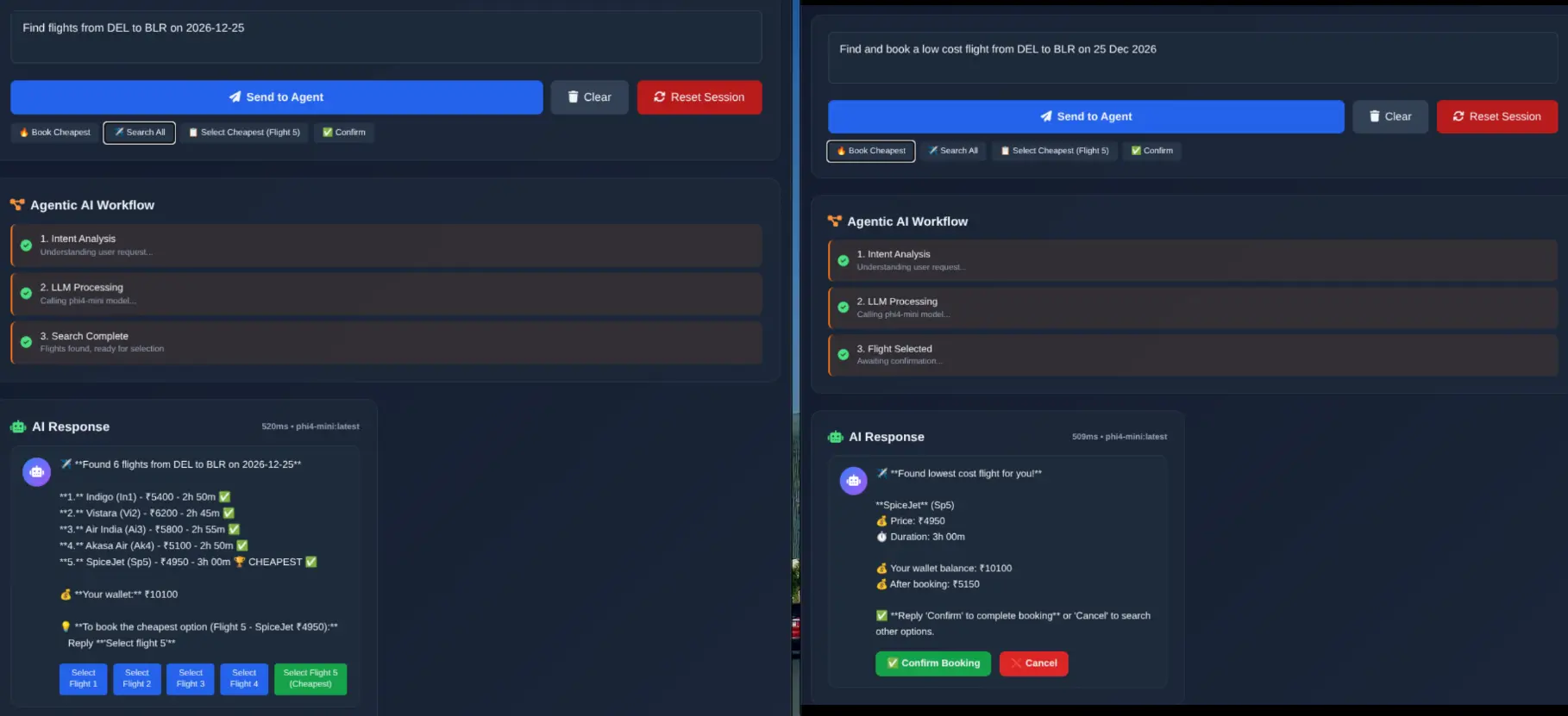 Demo: Complex flight search with price prediction